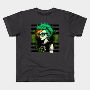 Industrial Punk Emo Nu Goth Girl Biohazard Kids T-Shirt